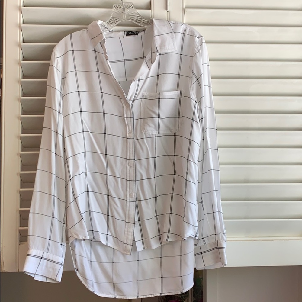 Medium Black and White Stripe Button Down Shirt